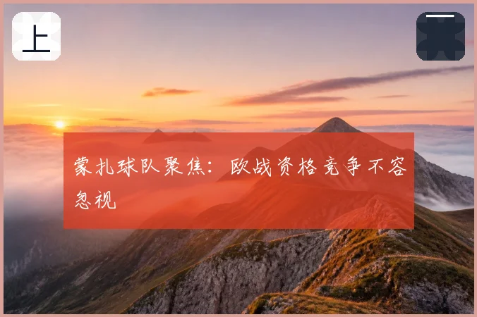 蒙扎球队聚焦：欧战资格竞争不容忽视